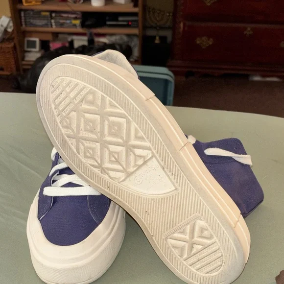 EUC Converse Blue High-Top platform Sneaker - Picture 2 of 10